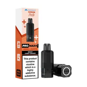 Hayati Pro Max Plus 6K Prefilled Pods - 20mg | Rocky Candy Orange